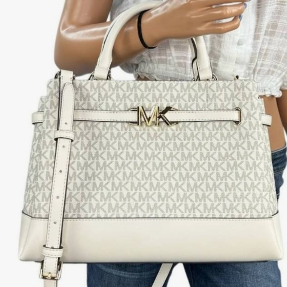 Michael Kors White Satchel Bag( No Bundling Handbags)